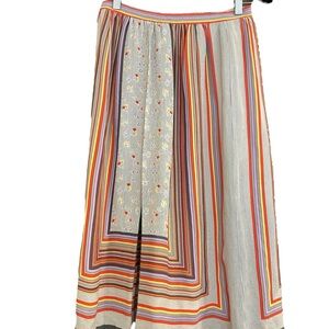 Parienne Tokyo S vintage rare Lux Pleat Midi Skirt-no fabric label believe silk